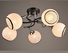 Люстра потолочная пятирожковая Мелодия Света  E27 Черный-хром картинка 